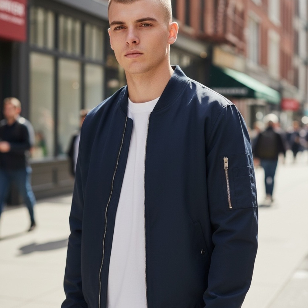 Jack & Jones Dark Blue Bomber Jacket XL